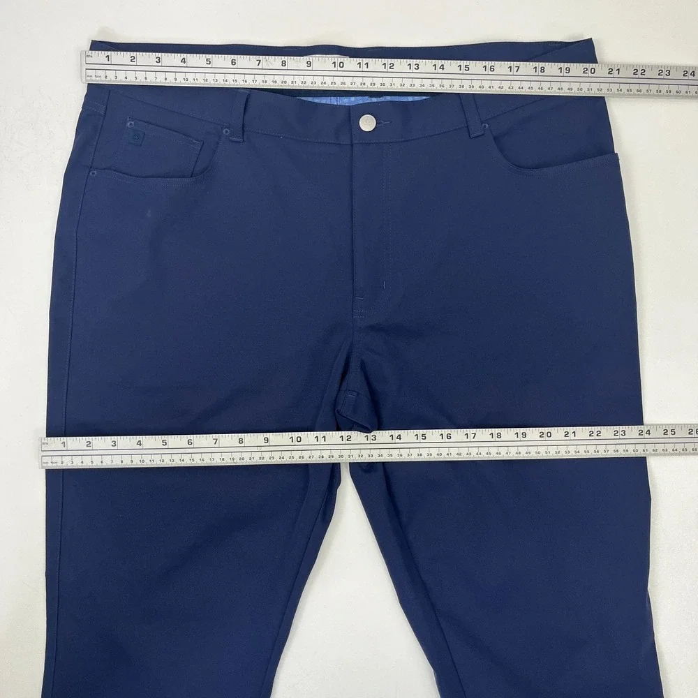 Peter Millar Performance Five Pocket Pant EB66 40x30 Navy Blue Classic Fit